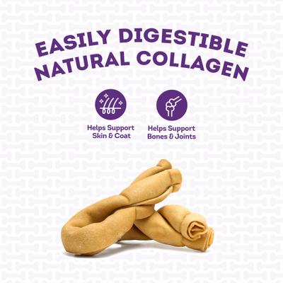 Show full view: Treatly USA Collagen Twist 6 to 7-in Chicken Marinade Flavor Dog Chews, 2 count slide 8 of 11
