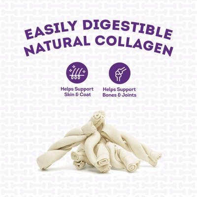 Show full view: Treatly USA Collagen Twist 6 to 7-in Natural Flavor Dog Chews, 6 count slide 8 of 10