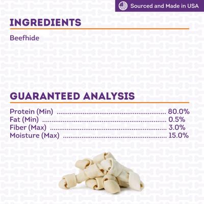 Show full view: Treatly USA Beefhide Bones 5 to 6-in Natural Flavor Dog Chews, 7 count slide 6 of 10