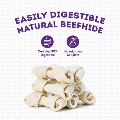 Show full view: Treatly USA Beefhide Bones 5 to 6-in Natural Flavor Dog Chews, 7 count slide 8 of 10
