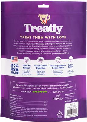 Show full view: Treatly USA Beefhide Bones 7 to 8-in Natural Flavor Dog Chews, 7 count slide 3 of 10