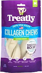 Treatly USA Collagen Twist 6 to 7-in Natural Flavor Dog Chews, 2 count
