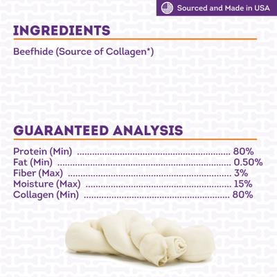 Show full view: Treatly USA Collagen Twist 6 to 7-in Natural Flavor Dog Chews, 2 count slide 6 of 11