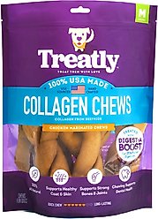 Treatly USA Collagen Twist 6 to 7-in Chicken Marinade Flavor Dog Chews, 6 count