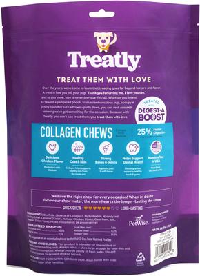 Show full view: Treatly USA Collagen Twist 6 to 7-in Chicken Marinade Flavor Dog Chews, 6 count slide 3 of 10