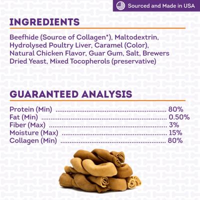 Show full view: Treatly USA Collagen Twist 6 to 7-in Chicken Marinade Flavor Dog Chews, 6 count slide 6 of 10