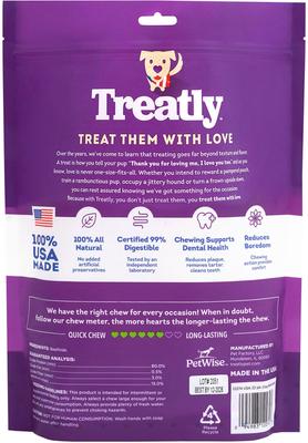 Show full view: Treatly USA Beefhide Chip Rolls 5 to 6-in Natural Flavor Dog Chews, 22 count slide 3 of 10
