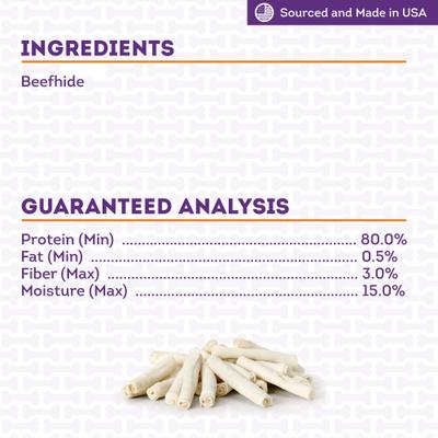 Show full view: Treatly USA Beefhide Chip Rolls 5 to 6-in Natural Flavor Dog Chews, 22 count slide 6 of 10
