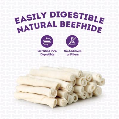 Show full view: Treatly USA Beefhide Chip Rolls 5 to 6-in Natural Flavor Dog Chews, 22 count slide 8 of 10