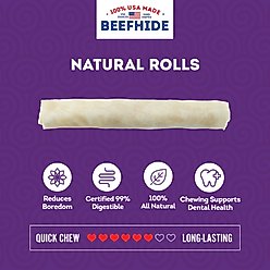 Treatly USA Beefhide Chip Rolls 10 to 11-in Natural Flavor Dog Chews, 10 count slide 2 of 9