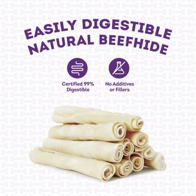 Show full view: Treatly USA Beefhide Chip Rolls 10 to 11-in Natural Flavor Dog Chews, 10 count slide 8 of 10