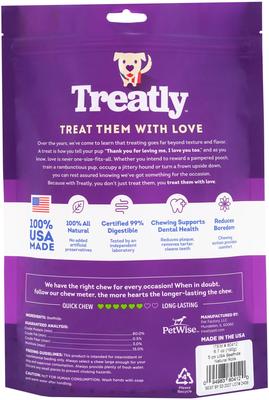 Show full view: Treatly USA Beefhide Rolls 6 to 7-in Natural Flavor Dog Chew Treats, 5 count slide 3 of 10
