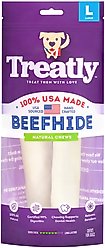 Treatly USA Beefhide Rolls 8 to 9-in Natural Flavor Dog Chews, 2 count slide 1 of 9