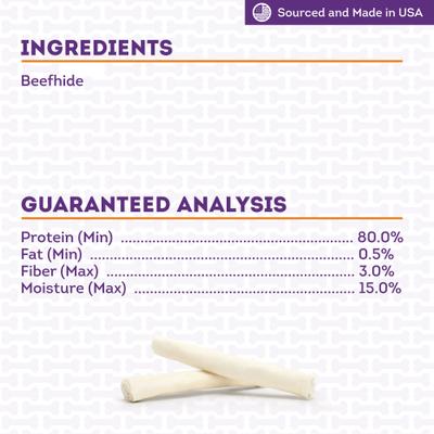 Show full view: Treatly USA Beefhide Rolls 8 to 9-in Natural Flavor Dog Chews, 2 count slide 6 of 10