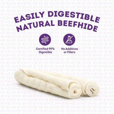 Show full view: Treatly USA Beefhide Rolls 8 to 9-in Natural Flavor Dog Chews, 2 count slide 8 of 10