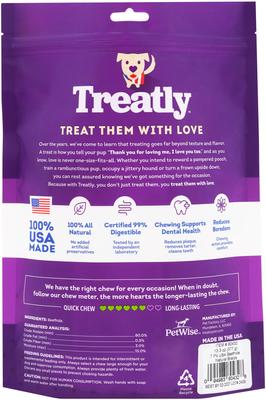 Show full view: Treatly USA Beefhide Braids 7 to 8-in Natural Flavor Dog Chews, 7 count slide 3 of 10