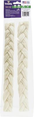 Show full view: Treatly USA Beefhide Braids 12 to 13-in Natural Flavor Dog Chews, 2 count slide 3 of 10