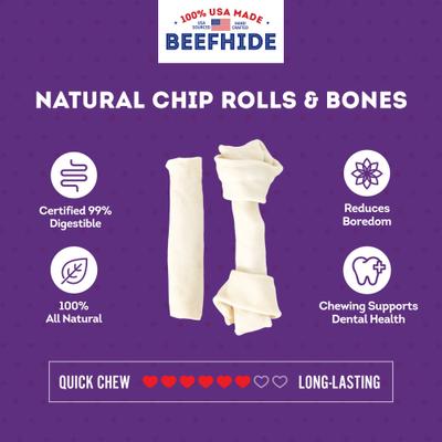 Show full view: Treatly USA Beefhide Medium Assorted Natural Flavor Dog Chews, 4 count slide 5 of 10