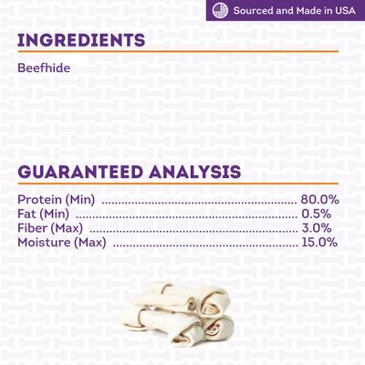 Show full view: Treatly USA Beefhide Medium Assorted Natural Flavor Dog Chews, 4 count slide 6 of 10