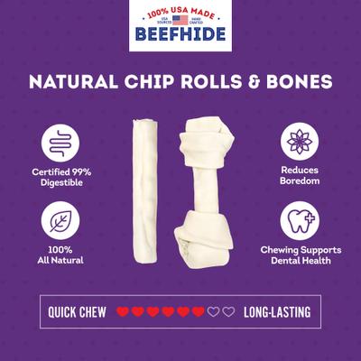 Show full view: Treatly USA Beefhide Medium Assorted Natural Flavor Dog Chews, 10 count slide 5 of 10