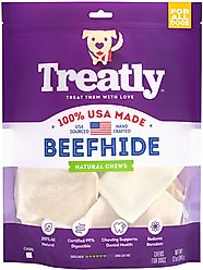 Treatly USA Beefhide Chips Natural Flavor Dog Chews, 12-oz bag
