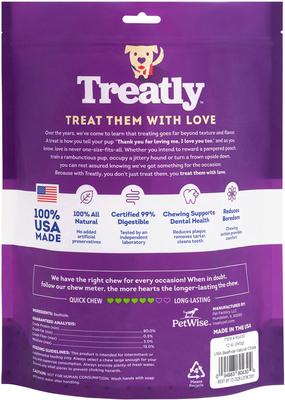 Show full view: Treatly USA Beefhide Chips Natural Flavor Dog Chews, 12-oz bag slide 3 of 10