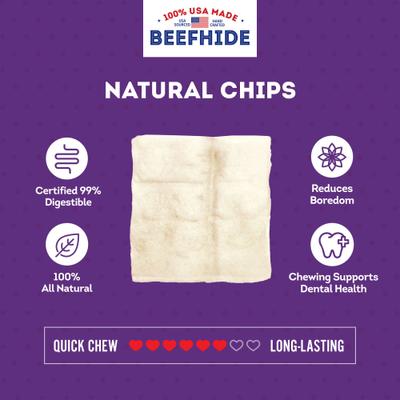 Show full view: Treatly USA Beefhide Chips Natural Flavor Dog Chews, 12-oz bag slide 5 of 10