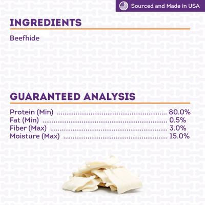 Show full view: Treatly USA Beefhide Chips Natural Flavor Dog Chews, 12-oz bag slide 6 of 10
