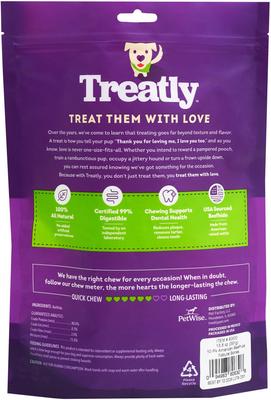 Show full view: Treatly American Sourced Beefhide Bones 4 to 5-in Natural Flavor Dog Chews, 10 count slide 3 of 10