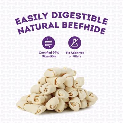 Show full view: Treatly American Sourced Beefhide Bones 4 to 5-in Natural Flavor Dog Chews, 10 count slide 8 of 10