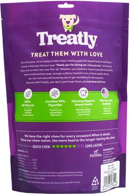 Show full view: Treatly American Sourced Beefhide Bones 4 to 5-in Natural Flavor Dog Chews, 16 count slide 3 of 10