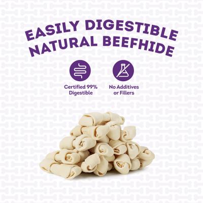 Show full view: Treatly American Sourced Beefhide Bones 4 to 5-in Natural Flavor Dog Chews, 16 count slide 8 of 10