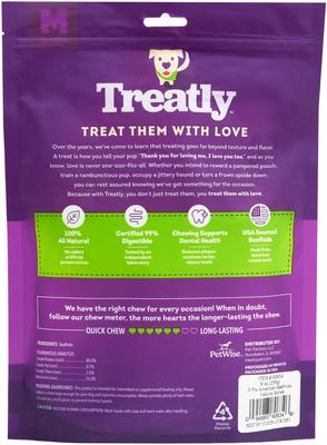 Show full view: Treatly American Sourced Beefhide Bones 6 to 7-in Natural Flavor Dog Chews, 3 count slide 3 of 10