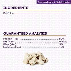 Treatly American Sourced Beefhide Bones 6 to 7-in Natural Flavor Dog Chews, 10 count slide 2 of 9