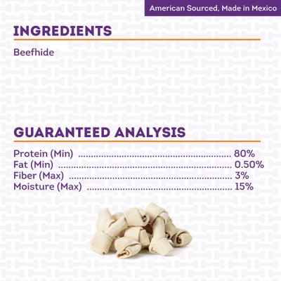 Show full view: Treatly American Sourced Beefhide Bones 6 to 7-in Natural Flavor Dog Chews, 10 count slide 6 of 10