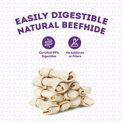 Show full view: Treatly American Sourced Beefhide Bones 6 to 7-in Natural Flavor Dog Chews, 10 count slide 8 of 10