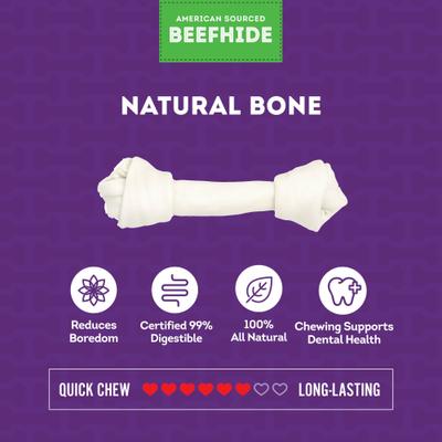 Show full view: Treatly American Sourced Beefhide Bones 12 to 13-in Natural Flavor Dog Chews slide 5 of 10