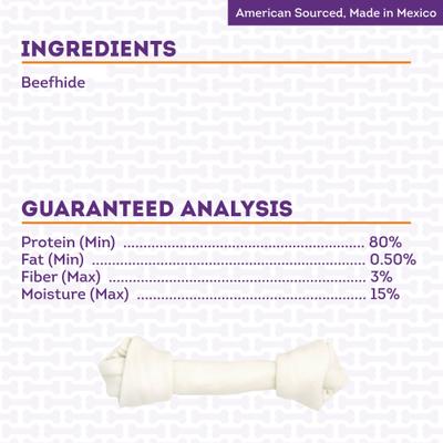 Show full view: Treatly American Sourced Beefhide Bones 12 to 13-in Natural Flavor Dog Chews slide 6 of 10