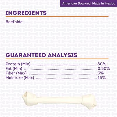 Show full view: Treatly American Sourced Beefhide Bones 15 to 17-in Natural Flavor Dog Chews slide 6 of 10