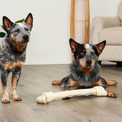 Show full view: Treatly American Sourced Beefhide Bones 20 to 22-in Natural Flavor Dog Chews slide 3 of 10