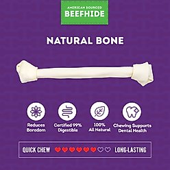 Treatly American Sourced Beefhide Bones 20 to 22-in Natural Flavor Dog Chews slide 2 of 9