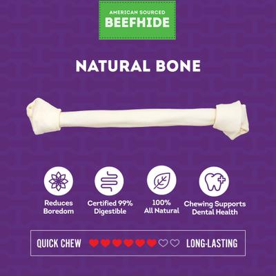 Show full view: Treatly American Sourced Beefhide Bones 20 to 22-in Natural Flavor Dog Chews slide 4 of 10