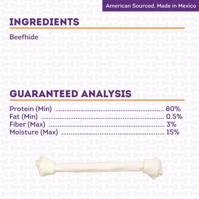 Show full view: Treatly American Sourced Beefhide Bones 20 to 22-in Natural Flavor Dog Chews slide 5 of 10