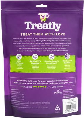 Show full view: Treatly American Sourced Beefhide Rolls 4 to 5-in Natural Flavor Dog Chews, 10 count slide 3 of 10
