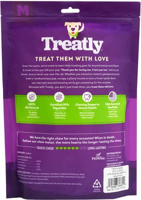 Show full view: Treatly American Sourced Beefhide Rolls 6 to 7-in Natural Flavor Dog Chews, 4 count slide 4 of 10