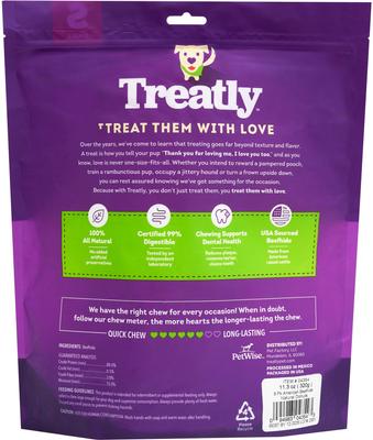 Show full view: Treatly American Sourced Beefhide Donut 3 to 4-in Natural Flavor Dog Chews, 8 count slide 3 of 10