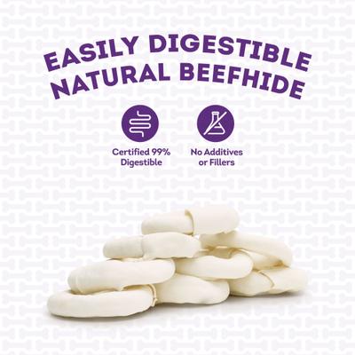 Show full view: Treatly American Sourced Beefhide Donut 3 to 4-in Natural Flavor Dog Chews, 8 count slide 8 of 10