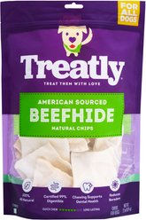 Treatly American Sourced Beefhide Chips Natural Flavor Dog Chews, 22-oz bag