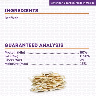 Show full view: Treatly American Sourced Beefhide Chips Natural Flavor Dog Chews, 22-oz bag slide 6 of 10