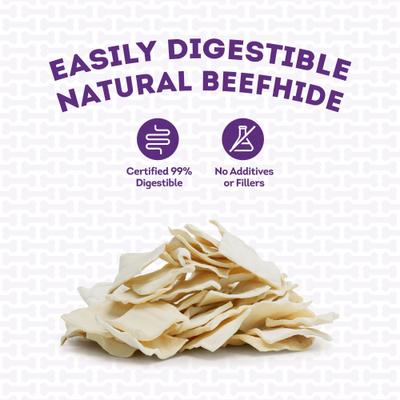 Show full view: Treatly American Sourced Beefhide Chips Natural Flavor Dog Chews, 22-oz bag slide 8 of 10
